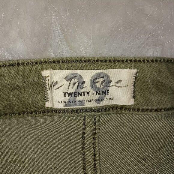 We the free. Women's size 29. Just Float On Flare. Army Green. - Picture 2 of 7